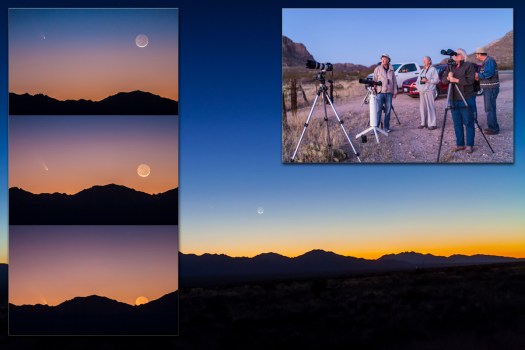 Comet PANSTARRS & the Moon in Twilight (March 12, 2013)