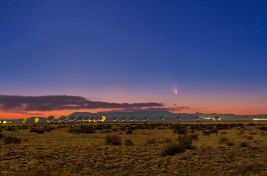 Comet PANSTARRS over the VLA (March 17, 2013)