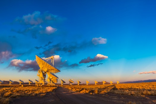 VLA at Sunset with Crepuscular Rays