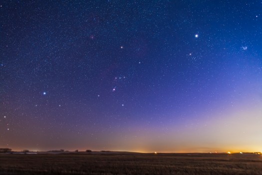 Orion & Winter Sky Setting (24mm 5DMkII)