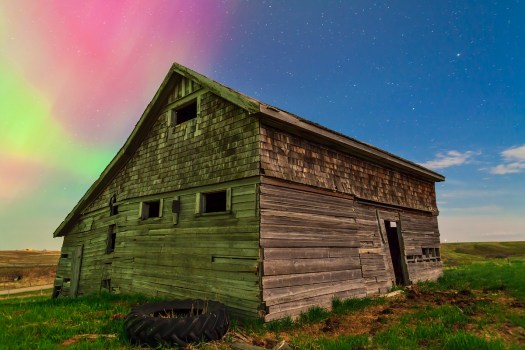 Aurora Behind Old Barn (May 17, 2013)