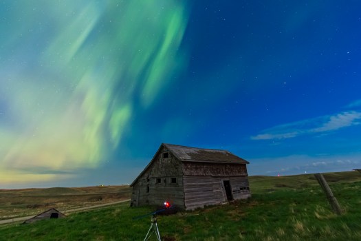 Aurora over Old Barn #1 (May 17-18, 2013)