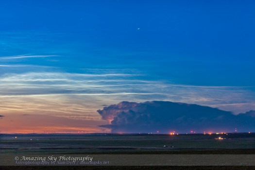 Noctilucent Clouds and Thunderstorm (June 26, 2013)