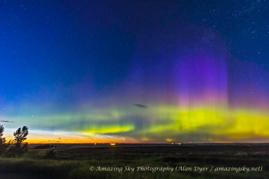 Northern Lights and Noctilucent Clouds (june 9, 2013)