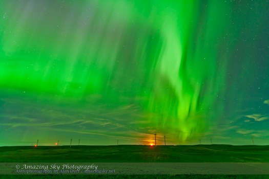Northern Lights over Wind Farm #3 (June 28, 2013)