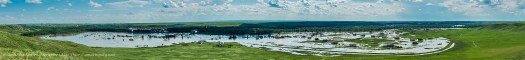 SIksika Nation and Bow River Flood Panorama #3