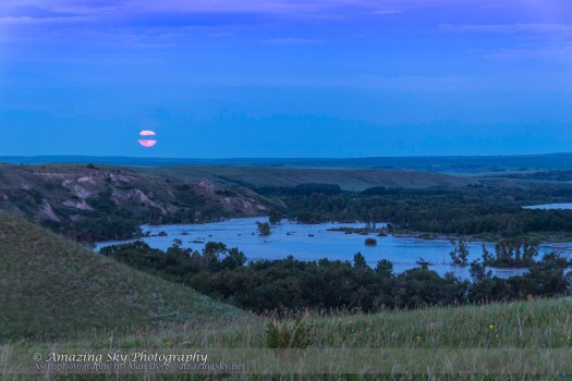 Supermoon Rise over Floodwaters of Bow River #2 (June 23, 2013)