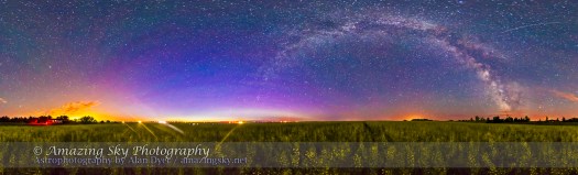 Milky Way over Canola Panorama (July 6, 2013)