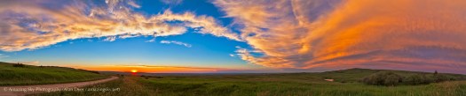 Sunset at Reesor Ranch Panorama #1 (July 11, 2013)