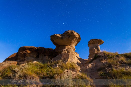 Cassiopeia Rising Behind Hoodoos (Aug 18, 2013)