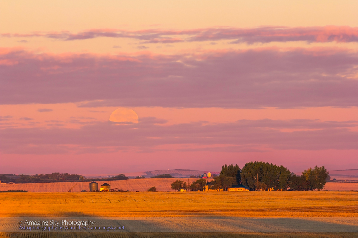 Harvest Moonset at Dawn (Sept 19, 2013)