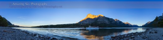 Sunset at Waterton Lakes Panorama (Aug 31, 2013)
