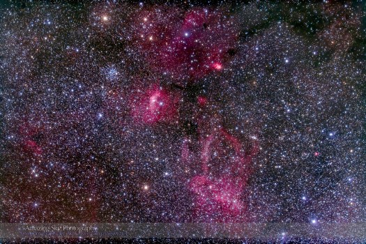 M52 & NGC 7635 Bubble Nebula (92mm 5DII)