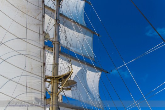 Moon Amid the Rigging