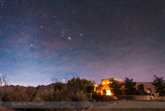 Orion Rising over Adobe House v2 (New Mexico)