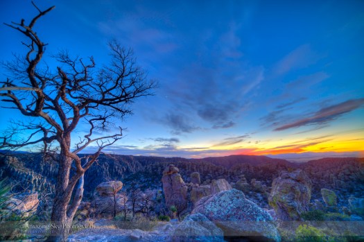 Evening Twilight in the Chiricahuas, Arizona (Dec 3, 2013)