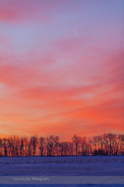 Waning Moon at Sunrise (Feb 27, 2014)