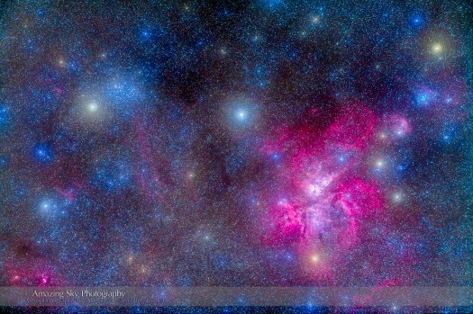 Carina Nebula in Haze (77mm 5DII)