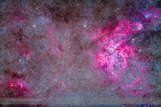 Carina Nebula and Clusters (77mm 5DII)