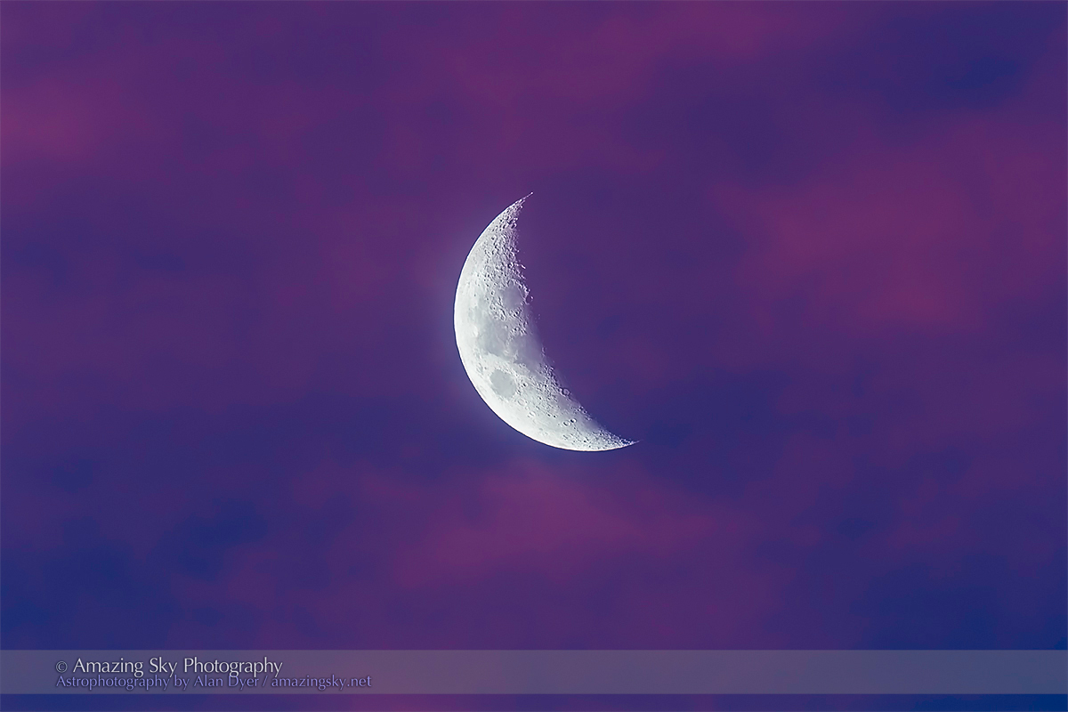 Waxing Moon in Pink Clouds #1 (Oz April 5, 2014)