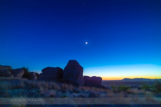 Evening Twilight over the City of Rocks