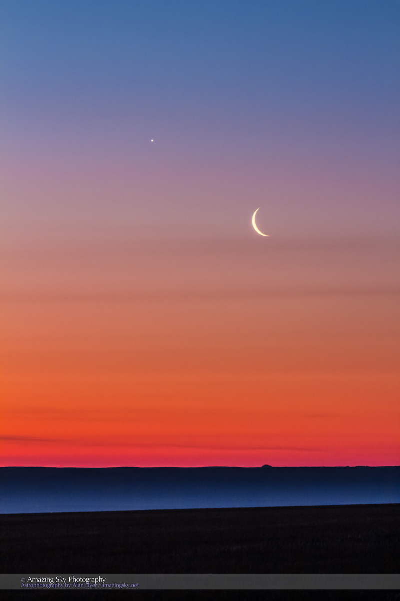 Moon and Venus Above the Mist
