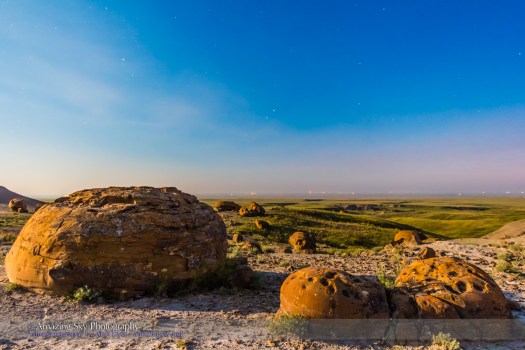 Mars and Spica above Red Rock Coulee