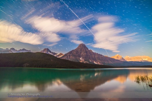 Space Station over Mt. Cephren, Banff (Composite)