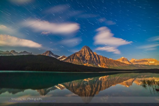 Star Trails over Waterfowl Lke v1