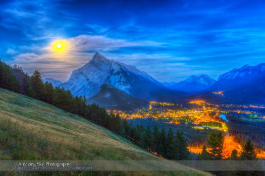 Super Moonrise over Banff