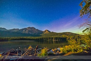 Big Dipper over Pyramid Mountain from Pyramid Island