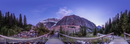Mt. Edith Cavell Trail at Twilight Panorama