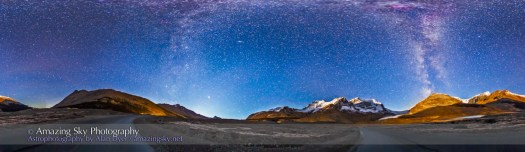 Icefields at Moonrise Panorama