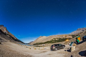 Icefields Parking Lot at Night