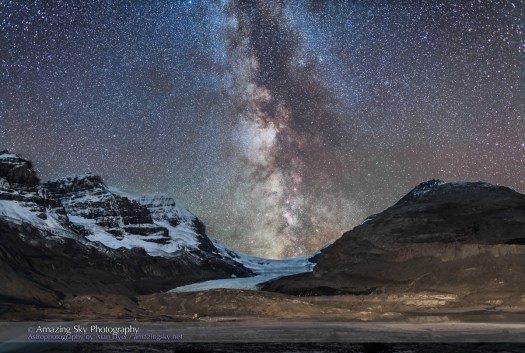 Milky Way over Athabasca Glacier