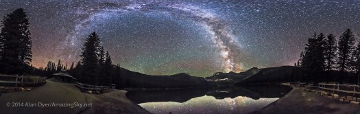 Milky Way Panorama at Cameron Lake (Equirectangular)
