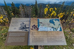 David Thompson Sign at Athabasca Pass Overlook