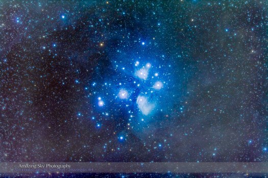 M45 Pleiades Star Cluster, the Seven Sisters