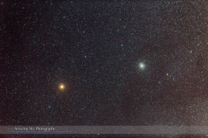 Mars and M22 Cluster