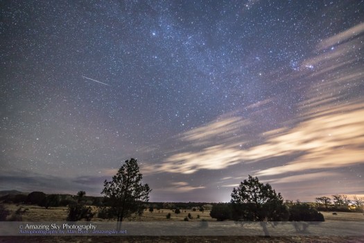 Lone Geminid Meteor (Dec 12, 2014)