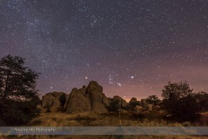 Orion Rising at City of Rocks (Xmas Eve 2014)