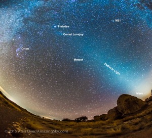 Comet Lovejoy & Zodiacal Light (Jan 16, 2015)