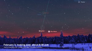 Feb 3 Moon & Jupiter