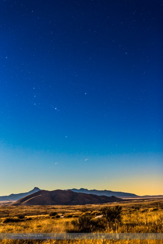 Orion and Comet Lovejoy in Moonlight #1