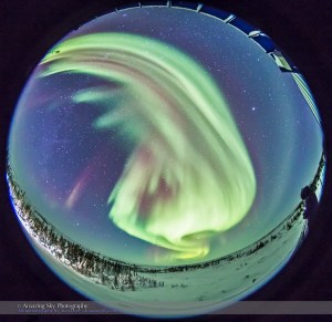 All-Sky Auroral Curtains (Feb 13, 2015)