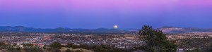 Full Snow Moon over Silver City Panorama #1
