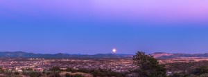Full Snow Moon over Silver City Panorama #2