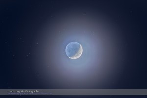 Waxing Moon Amid the Hyades (Telescope)