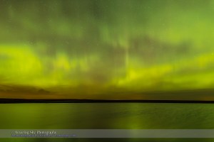 Aurora over Prairie Pond