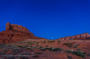 Lunar Eclipse at Dawn from Monument Valley